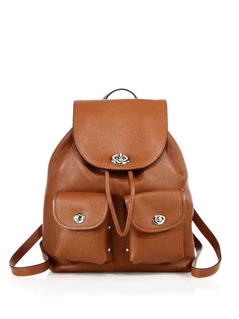 women's brown leather backpack.